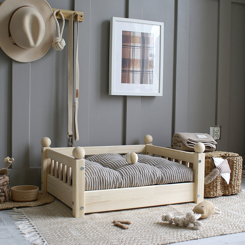 Luletto Pets - Taco Bed Large - Natural Wood