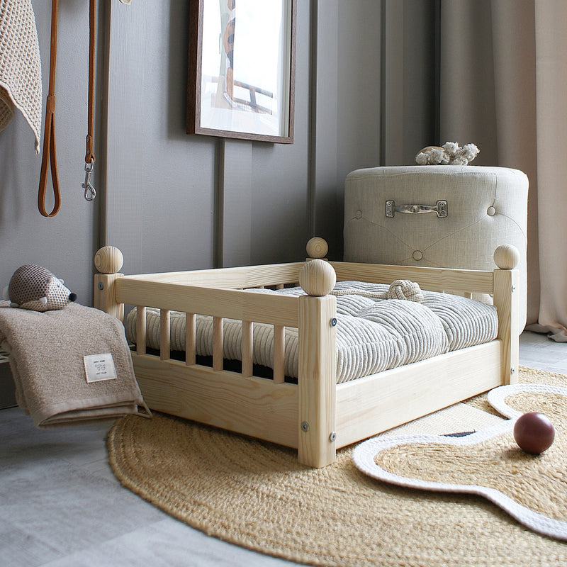 Luletto Pets - Taco Bed Large - Natural Wood