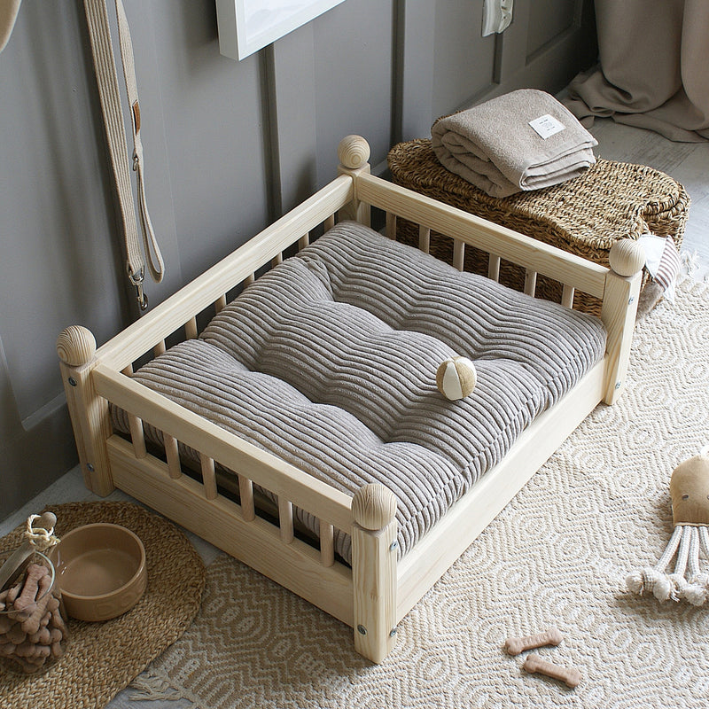 Luletto Pets - Taco Bed Large - Natural Wood