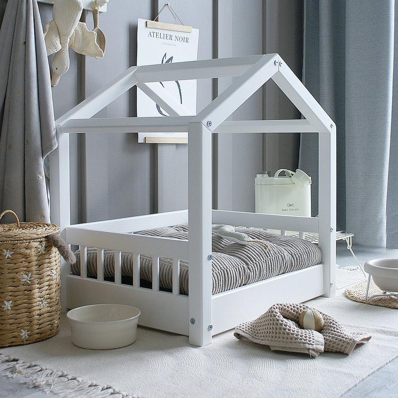 Luletto Pet Cozy House Bed White Small - Swanky Boutique Malta