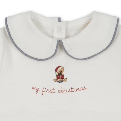 Konges Sloejd - My First Christmas Onesie Optic White 100% Organic Cotton - Swanky Boutique