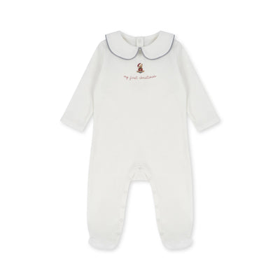 Konges Sloejd - My First Christmas Onesie Optic White 100% Organic Cotton - Swanky Boutique