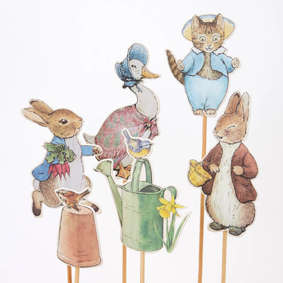 Meri Meri Cake Toppers, 6 Pack - Peter Rabbit & Friends-Swanky Boutique malta