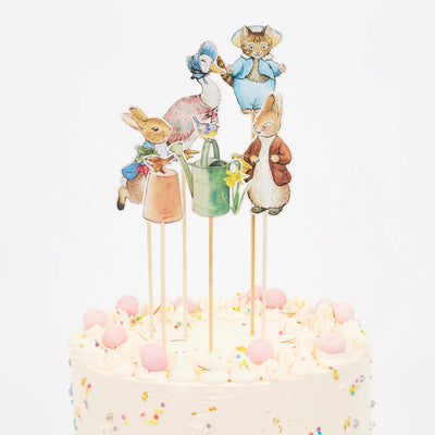 Meri Meri Cake Toppers, 6 Pack - Peter Rabbit & Friends-Swanky Boutique malta
