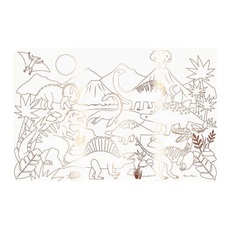Meri Meri Colouring Placemats - Dinosaur-swanky boutique malta