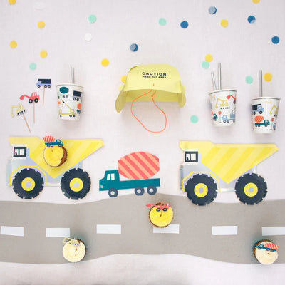 Meri Meri Construction Dumper Truck Plates - Swanky Boutique