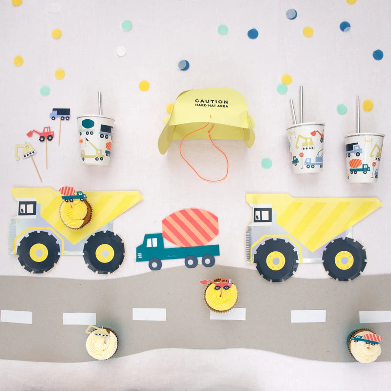 Meri Meri Construction Dumper Truck Plates - Swanky Boutique