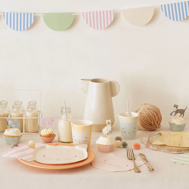 Meri Meri Cupcake Kit (Set of 24 Toppers & 24 Cupcake Cases)- Cute Kitten-swanky boutique malta 