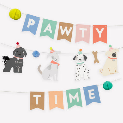 Meri Meri Garland, Large - Puppy Party- swanky boutique malta 