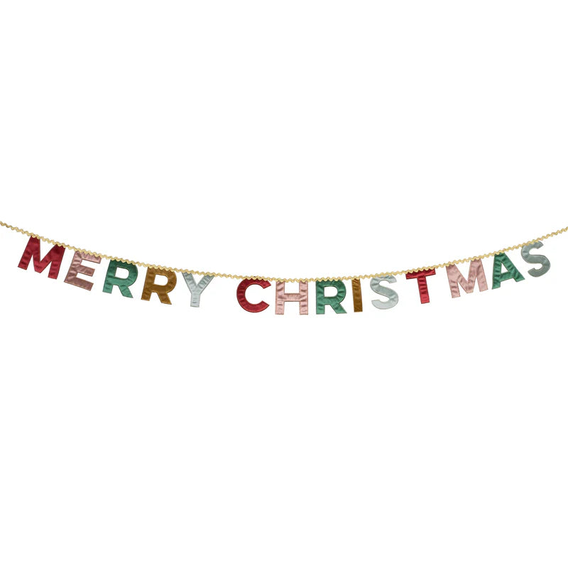 Meri Meri Merry Christmas Velvet Pennant Garland - Swanky Boutique