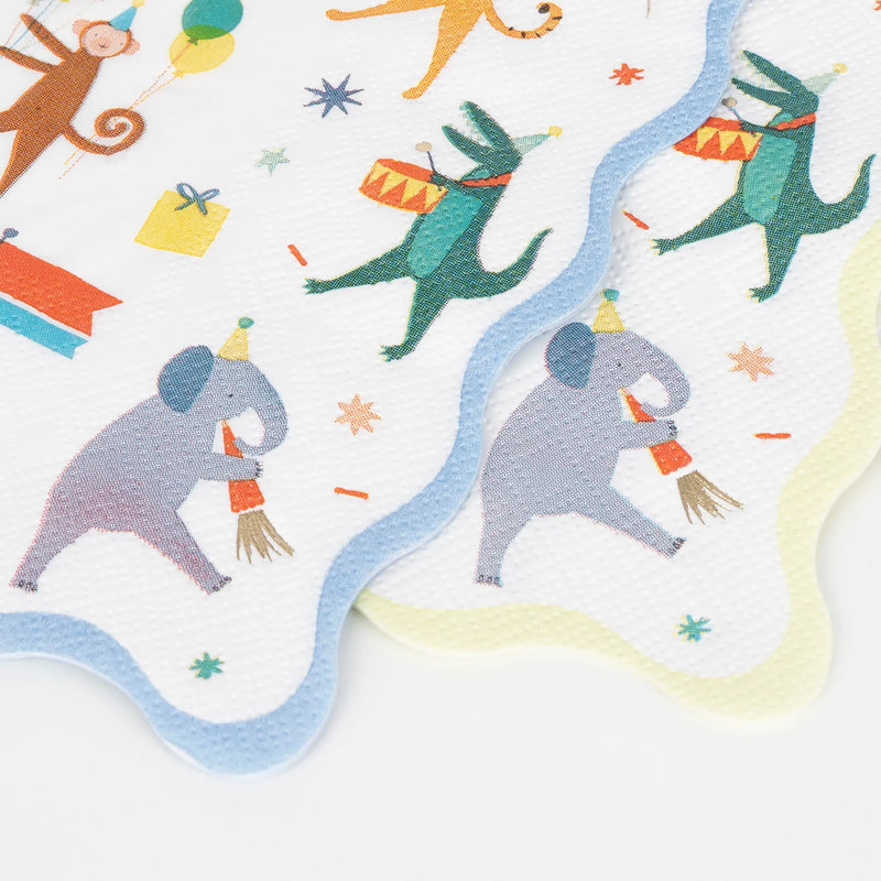 Meri Meri Napkins, Large Set of 16 - Animal Parade-swanky boutique malta