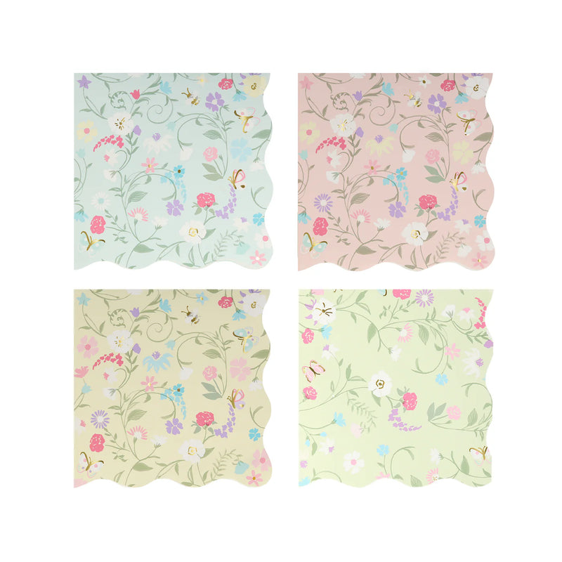 Meri Meri Napkins, Small Set of 16 - Floral, Laduree Paris- Swanky Boutique Malta