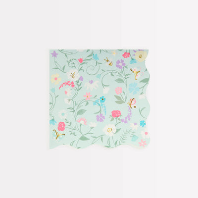 Meri Meri Napkins, Small Set of 16 - Floral, Laduree Paris- Swanky Boutique Malta