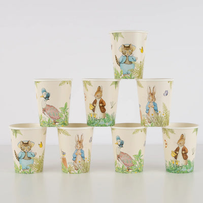 Meri Meri Party Cups, (Pack of 8) - Peter Rabbit / In the Garden- Swanky Boutique Malta 