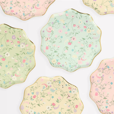 Meri Meri Party Side Plates, 8-Pack - Floral Laduree Paris - Swanky Boutique Malta