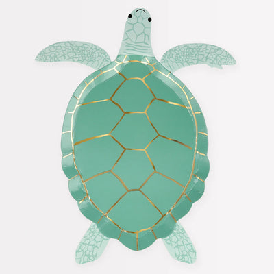 Meri Meri Party Side Plates, 8-Pack - Turtle Plates-Swanky Boutique Malta 