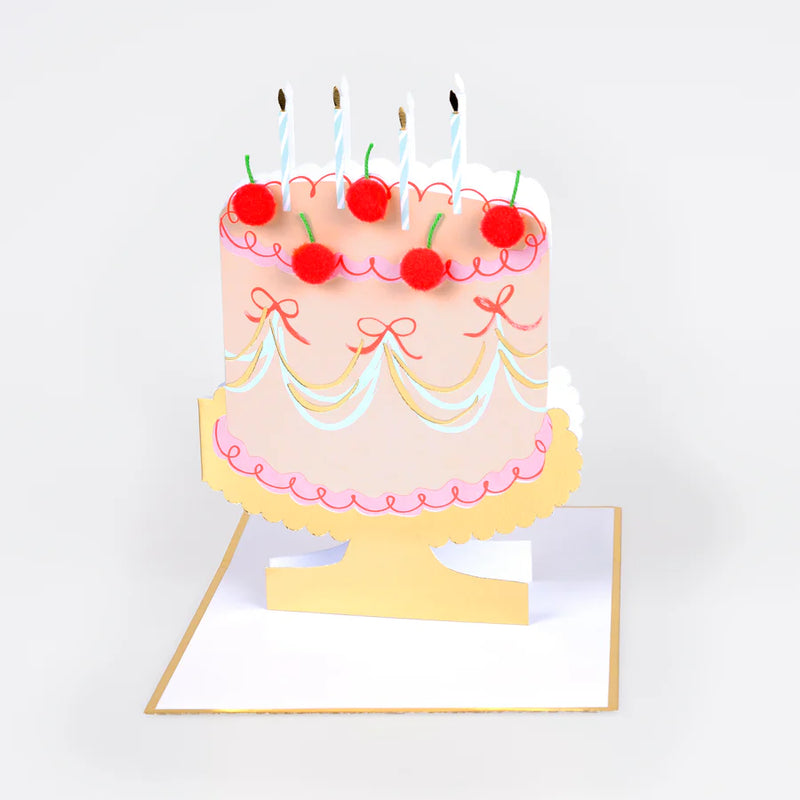 Meri Meri Cherry Cake Birthday Card - Swanky Boutique Malta