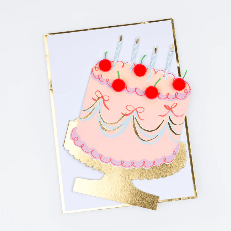 Meri Meri Cherry Cake Birthday Card - Swanky Boutique Malta