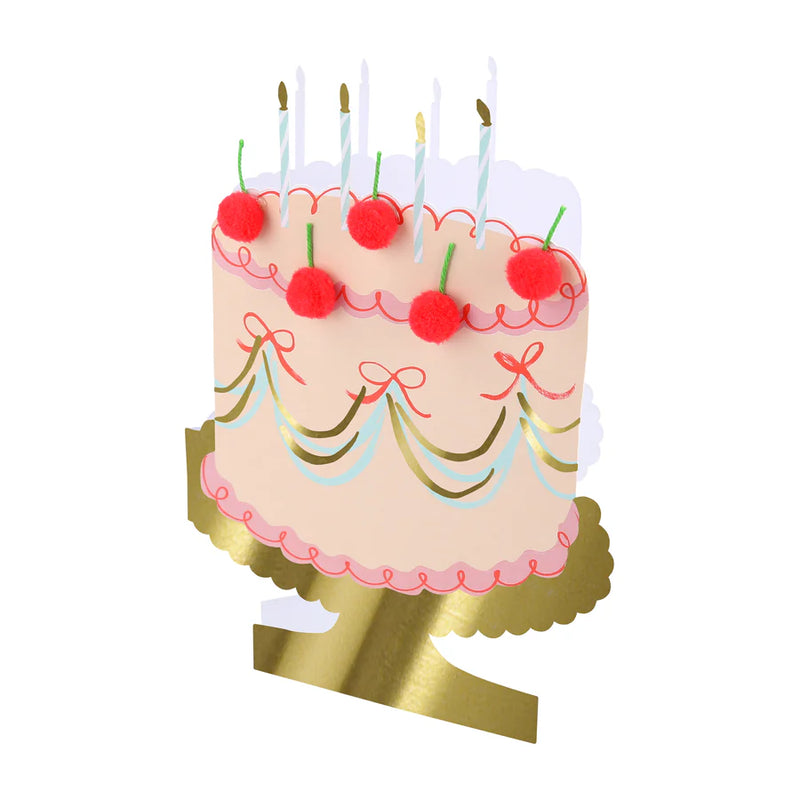 Meri Meri Cherry Cake Birthday Card - Swanky Boutique Malta