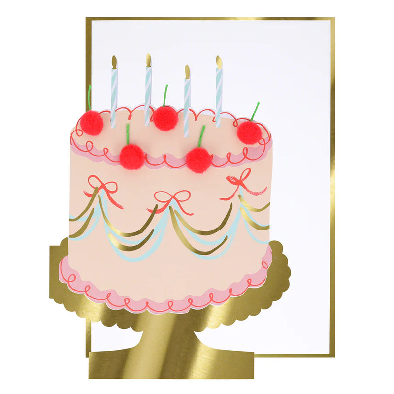 Meri Meri Cherry Cake Birthday Card - Swanky Boutique Malta