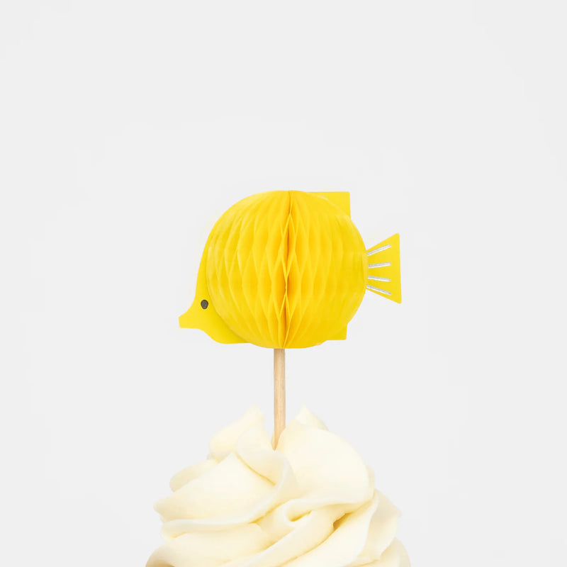 Meri Meri Cupcake Kit (Set of 24 Toppers & 24 Cupcake Cases)-Octopus & Shark - Swanky Boutique Malta 