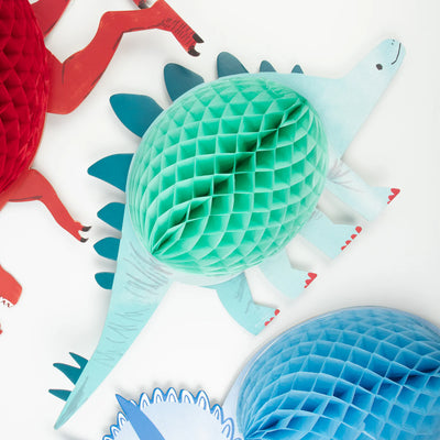Dinosaur Decorations, Honeycomb 3D - 3-Pack