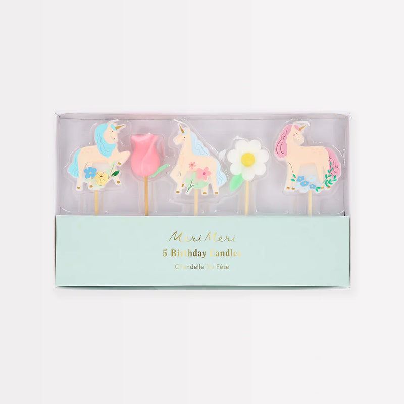 Meri Meri Meadow Unicorns Candles - Swanky Boutique Malta