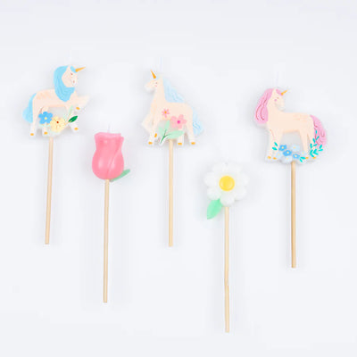 Meri Meri Meadow Unicorns Candles - Swanky Boutique Malta
