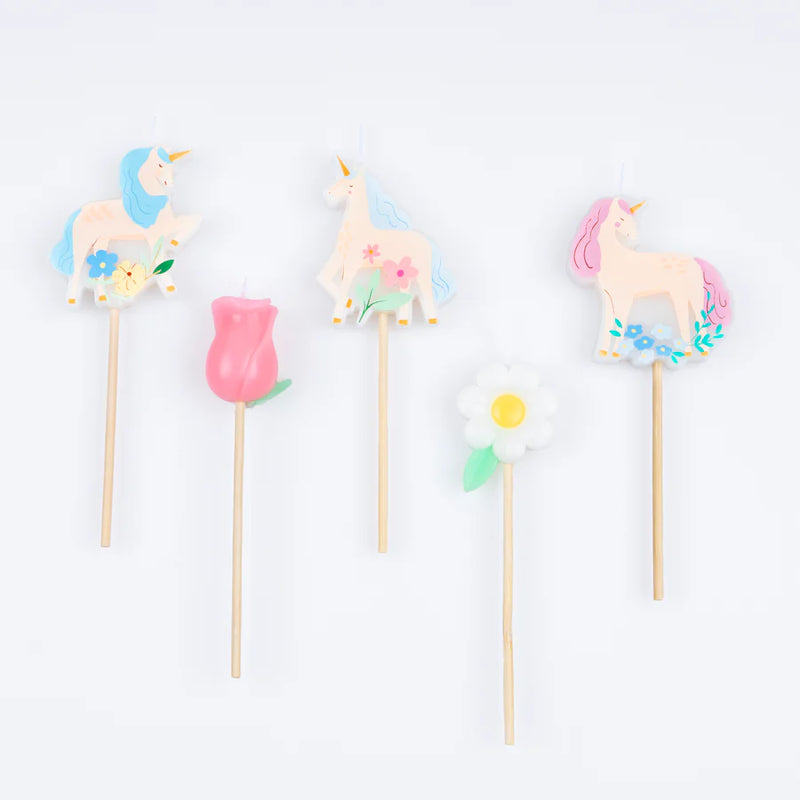 Meri Meri Meadow Unicorns Candles - Swanky Boutique Malta