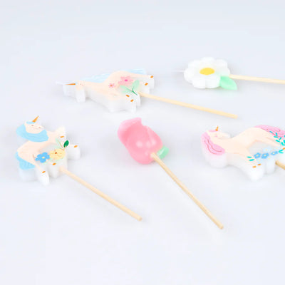 Meri Meri Meadow Unicorns Candles - Swanky Boutique Malta