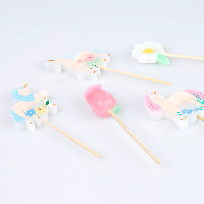 Meri Meri Meadow Unicorns Candles - Swanky Boutique Malta