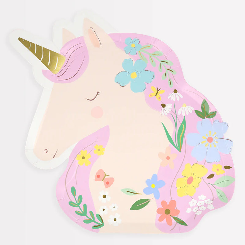 Meri Meri Meadow Unicorns Shaped Plates - Swanky Boutique Malta
