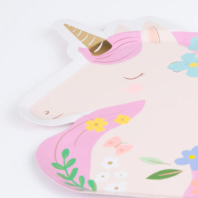 Meri Meri Meadow Unicorns Shaped Plates - Swanky Boutique Malta