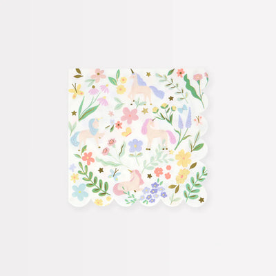 Meri Meri Meadow Unicorns Small Napkins - Swanky Boutique Malta