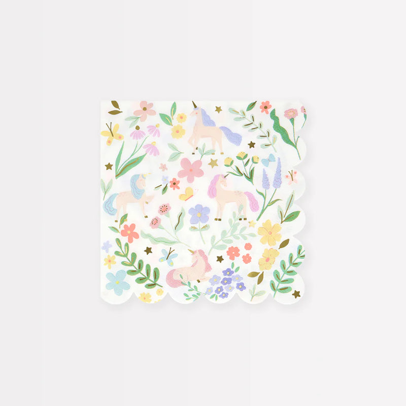 Meri Meri Meadow Unicorns Small Napkins - Swanky Boutique Malta