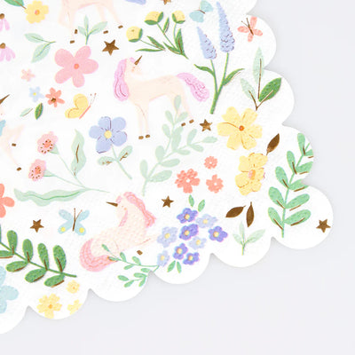 Meri Meri Meadow Unicorns Small Napkins - Swanky Boutique Malta