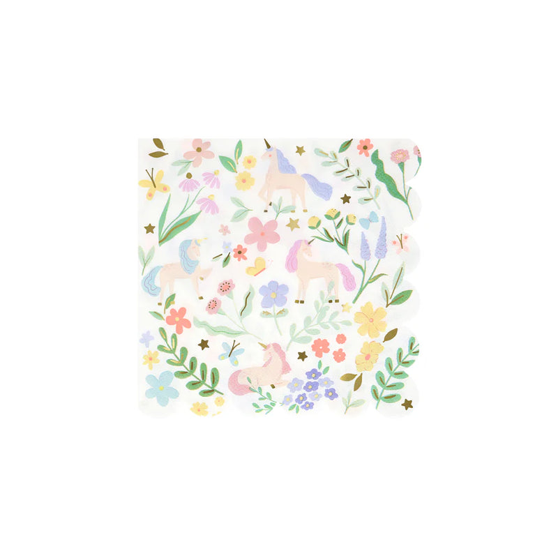 Meri Meri Meadow Unicorns Small Napkins - Swanky Boutique Malta