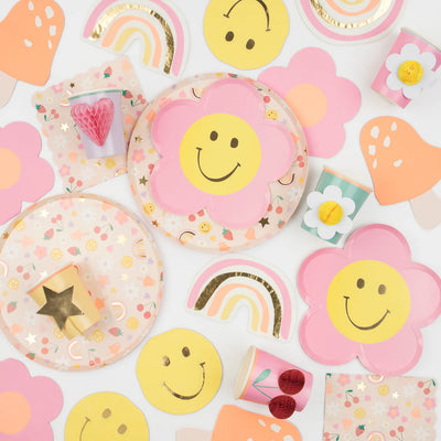 Napkins, Large Set of 16 - Happy Icons