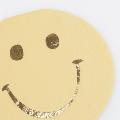 Meri Meri Napkins , Set of 16 - Happy Icons shaped swanky boutique malta 