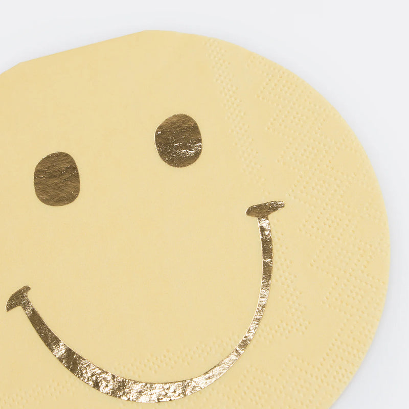 Meri Meri Napkins , Set of 16 - Happy Icons shaped swanky boutique malta 