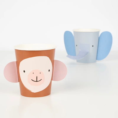 Meri Meri Party Cups, (Pack of 8) - Animal Parade-swanky boutique malta