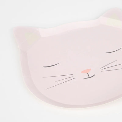 Meri Meri Party Side Plates, 8-Pack - Cute Kitten- swanky boutique malta 