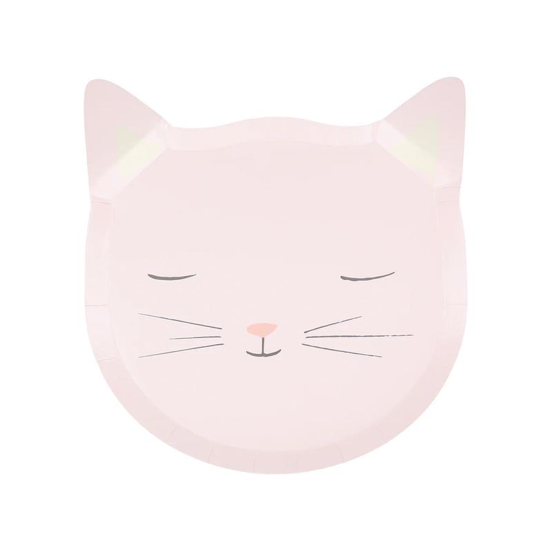 Meri Meri Party Side Plates, 8-Pack - Cute Kitten- swanky boutique malta 