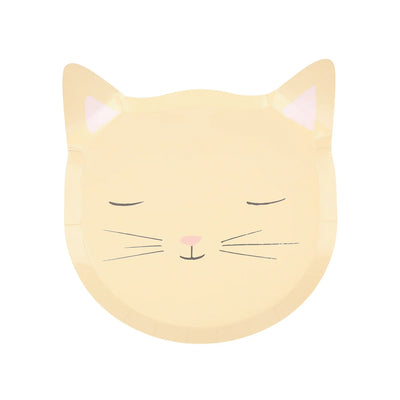 Meri Meri Party Side Plates, 8-Pack - Cute Kitten- swanky boutique malta 