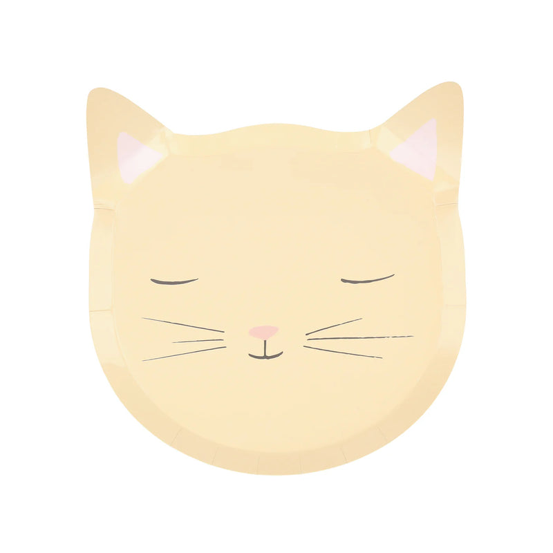 Meri Meri Party Side Plates, 8-Pack - Cute Kitten- swanky boutique malta 