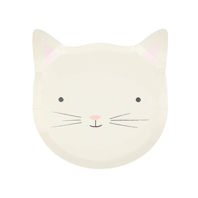 Meri Meri Party Side Plates, 8-Pack - Cute Kitten- swanky boutique malta 