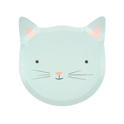 Meri Meri Party Side Plates, 8-Pack - Cute Kitten- swanky boutique malta 