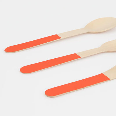 Meri Meri Red Wooden Cutlery Set - Swanky Boutique Malta 