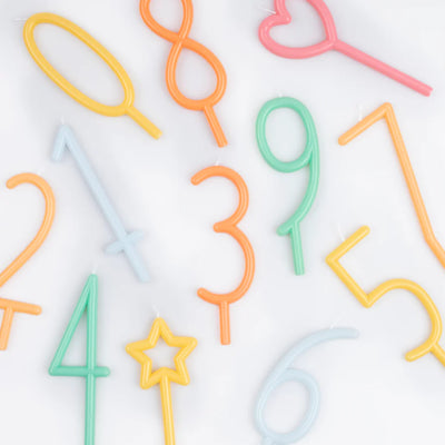 Slim Number Candles (No. 1 to 7)