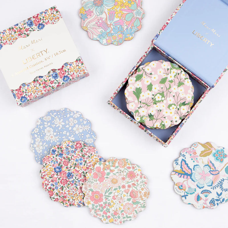 Meri Meri x Liberty Mixed Set Coasters - Swanky Boutique Malta